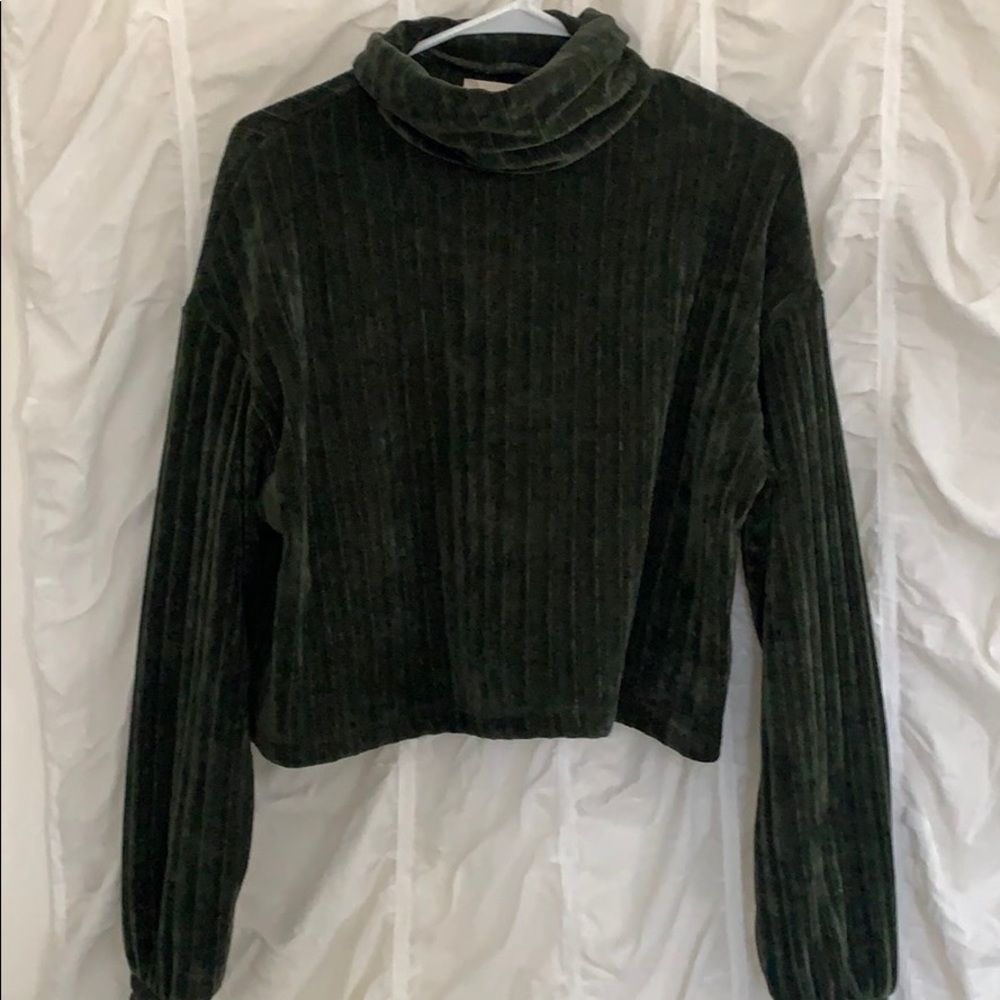 NWOT✨ Stunning Green Velvet Turtleneck